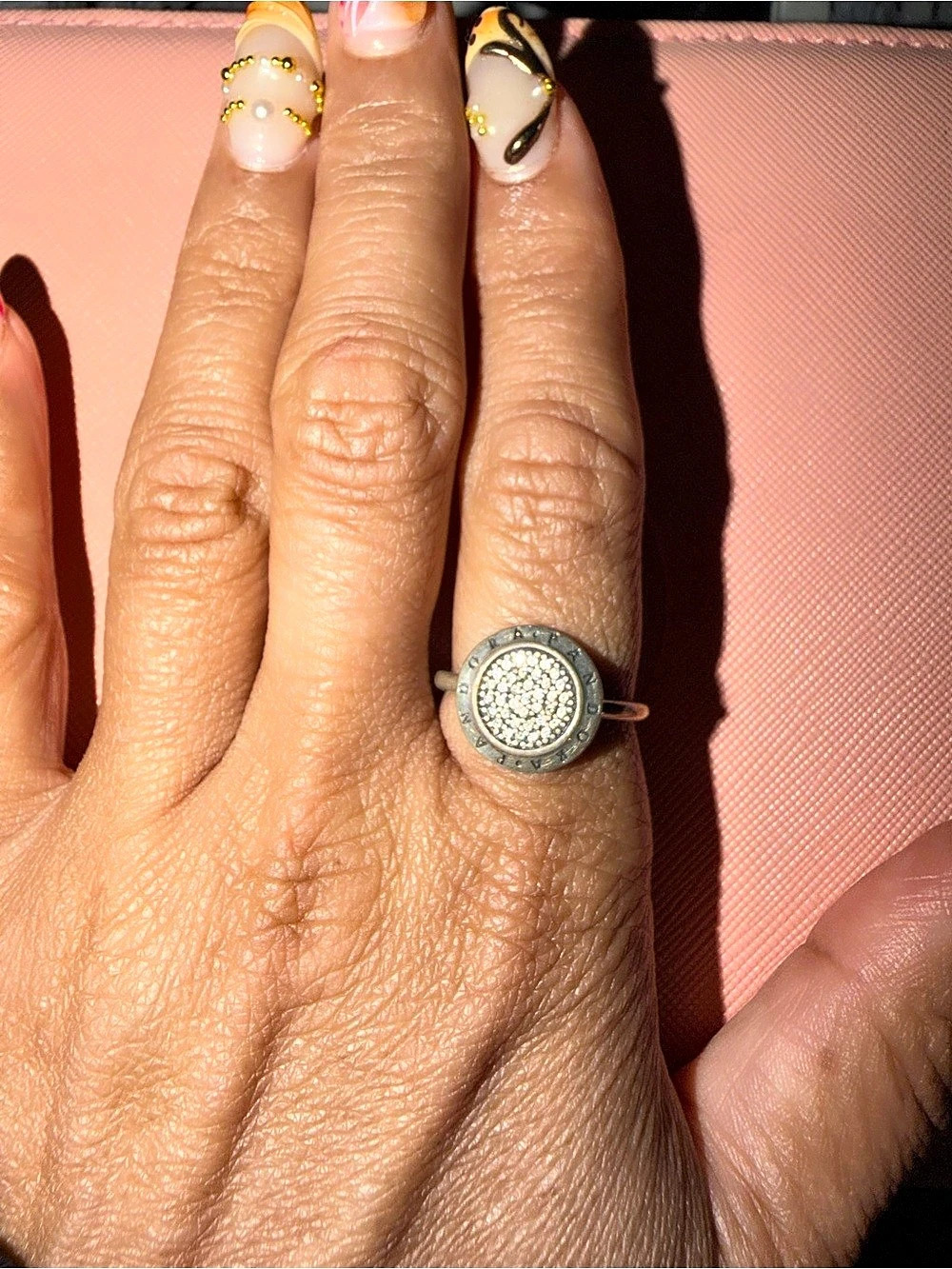 Pandora Signature Logo Circles Pavé Ring Silver